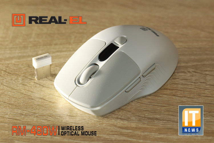 REAL-EL RM-480W – тиха бездротова мишка з дисплеєм