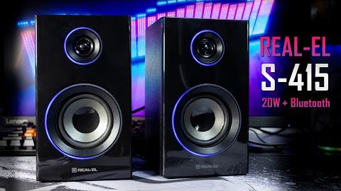 REAL-EL S-415 Акустика 2.0 на 20 Вт з хорошими басами, RGB і Bluetooth. Огляд і враження