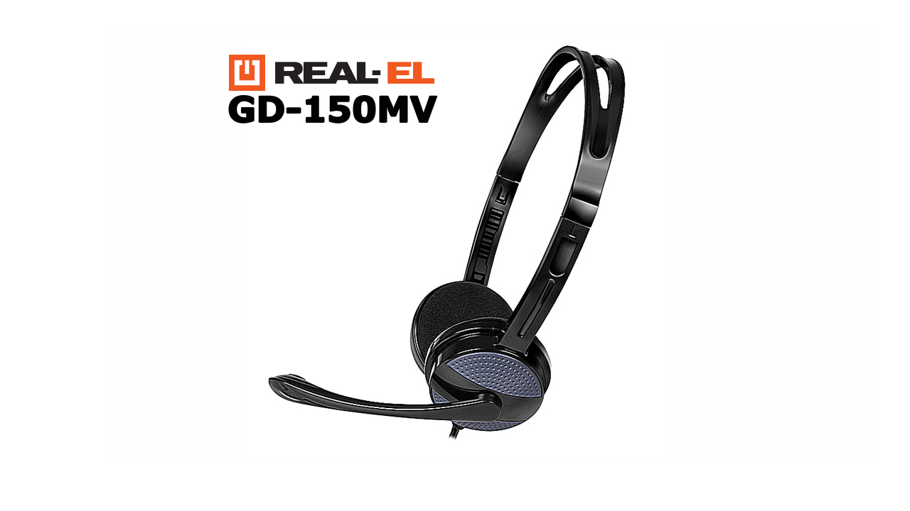 Стереонаушники с микрофоном REAL-EL GD-150MV