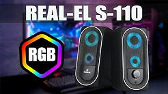 Недорогая акустика Real-El S-110 с RGB подсветкой