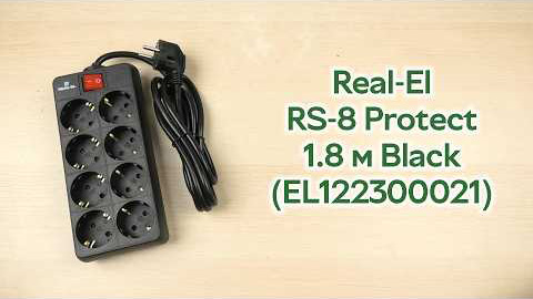 Распаковка Real-El RS-8 Protect 1.8 м Black