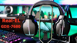 REAL-EL GDX-7680 - стильна ігрова гарнітура з підсвічуванням.