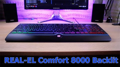 Низькопрофільна мультимедійна клавіатура з підсвічуванням REAL-EL Comfort 8000 Backlit!